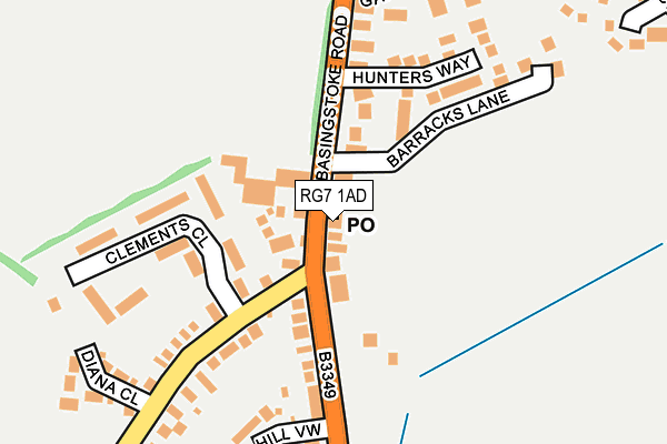 RG7 1AD map - OS OpenMap – Local (Ordnance Survey)