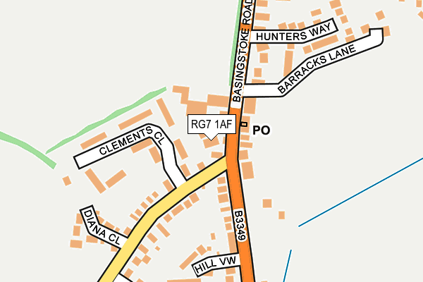 RG7 1AF map - OS OpenMap – Local (Ordnance Survey)
