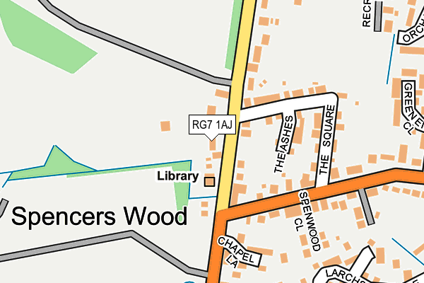 RG7 1AJ map - OS OpenMap – Local (Ordnance Survey)
