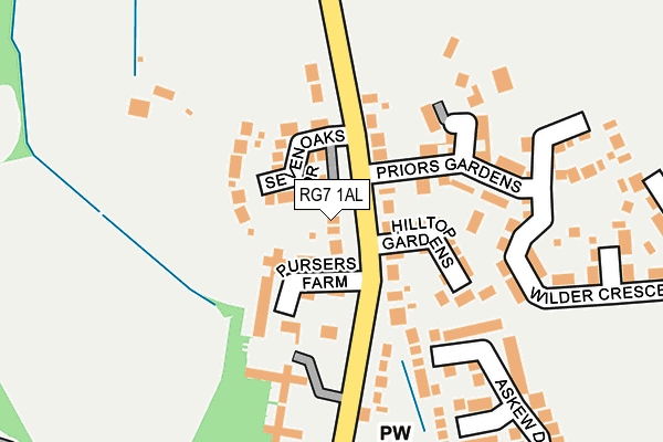 RG7 1AL map - OS OpenMap – Local (Ordnance Survey)
