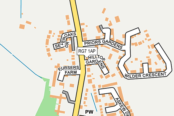 RG7 1AP map - OS OpenMap – Local (Ordnance Survey)