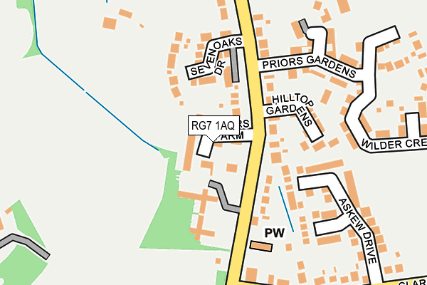 RG7 1AQ map - OS OpenMap – Local (Ordnance Survey)