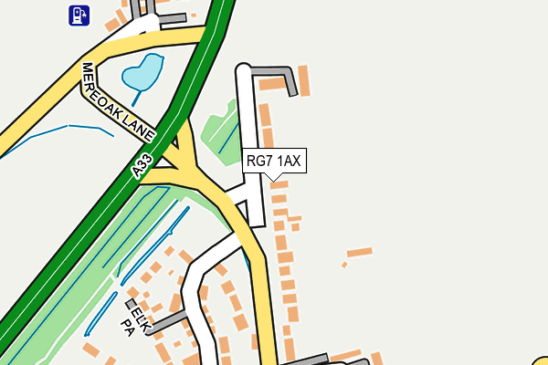 RG7 1AX map - OS OpenMap – Local (Ordnance Survey)