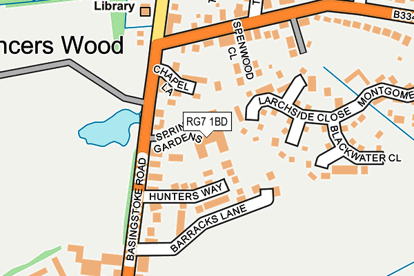 RG7 1BD map - OS OpenMap – Local (Ordnance Survey)