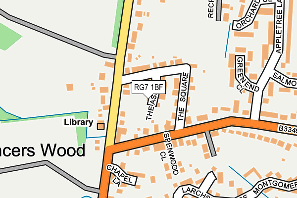RG7 1BF map - OS OpenMap – Local (Ordnance Survey)