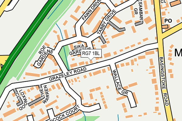 RG7 1BL map - OS OpenMap – Local (Ordnance Survey)