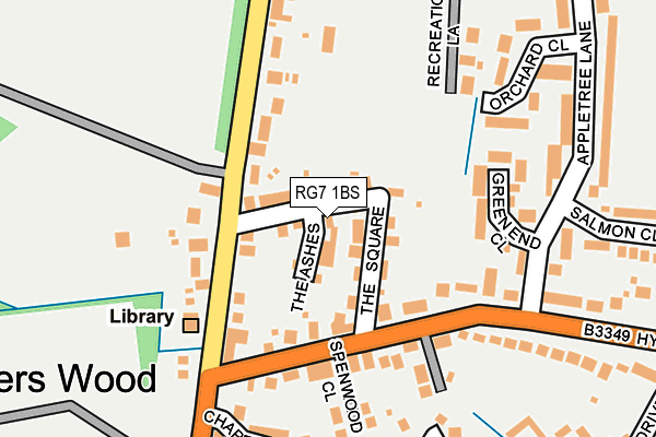 RG7 1BS map - OS OpenMap – Local (Ordnance Survey)