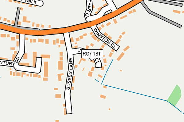 RG7 1BT map - OS OpenMap – Local (Ordnance Survey)