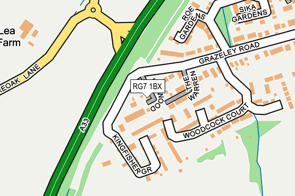 RG7 1BX map - OS OpenMap – Local (Ordnance Survey)