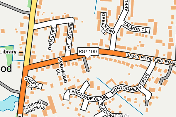 RG7 1DD map - OS OpenMap – Local (Ordnance Survey)
