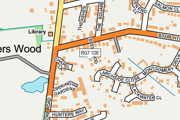 RG7 1DE map - OS OpenMap – Local (Ordnance Survey)