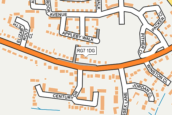 RG7 1DG map - OS OpenMap – Local (Ordnance Survey)