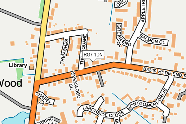 RG7 1DN map - OS OpenMap – Local (Ordnance Survey)