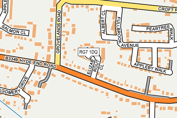 RG7 1DQ map - OS OpenMap – Local (Ordnance Survey)