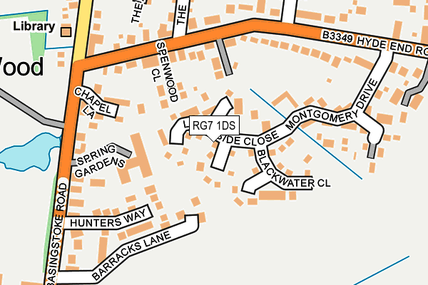RG7 1DS map - OS OpenMap – Local (Ordnance Survey)