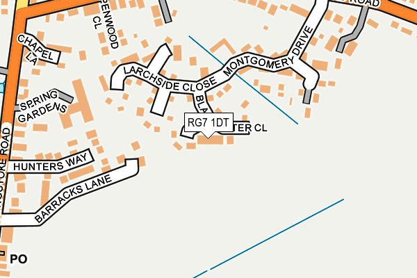 RG7 1DT map - OS OpenMap – Local (Ordnance Survey)