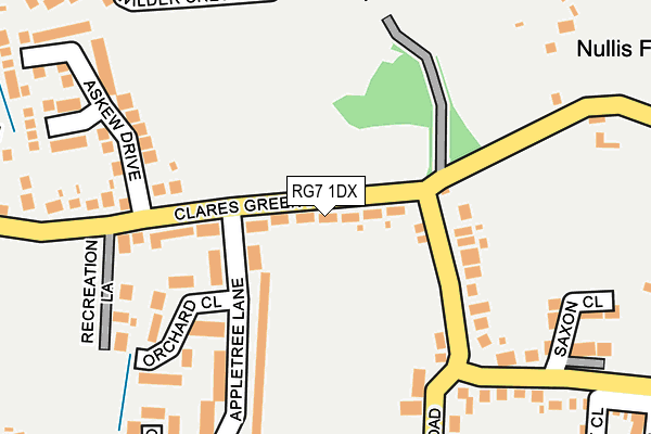 RG7 1DX map - OS OpenMap – Local (Ordnance Survey)