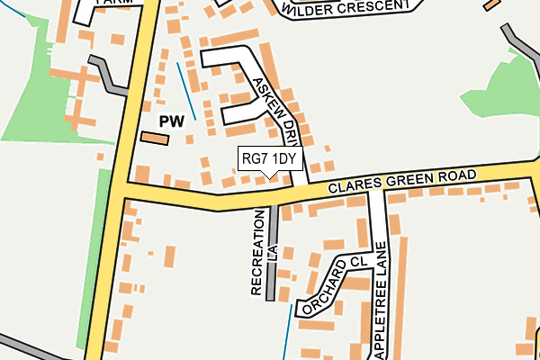 RG7 1DY map - OS OpenMap – Local (Ordnance Survey)