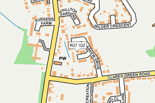 RG7 1DZ map - OS OpenMap – Local (Ordnance Survey)