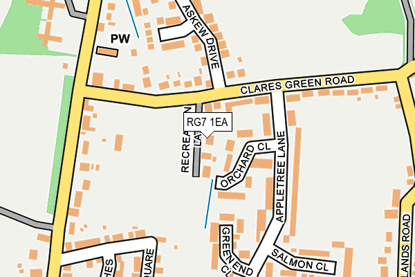 RG7 1EA map - OS OpenMap – Local (Ordnance Survey)
