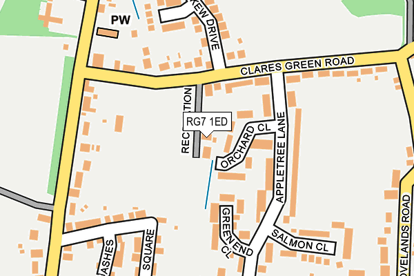 RG7 1ED map - OS OpenMap – Local (Ordnance Survey)