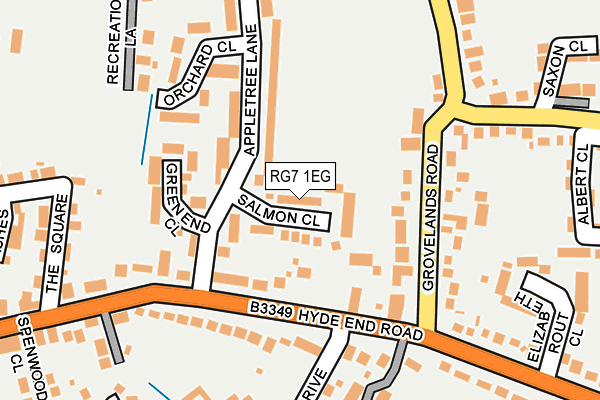 RG7 1EG map - OS OpenMap – Local (Ordnance Survey)
