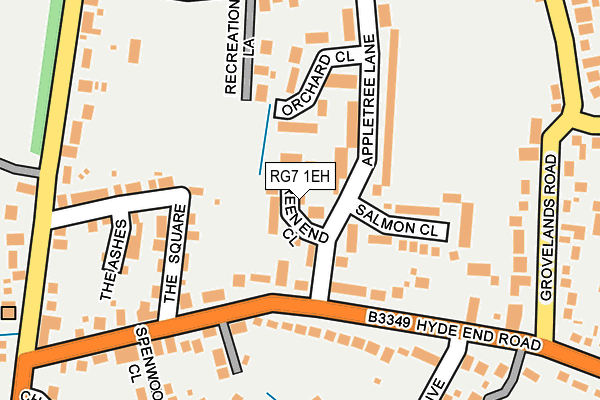 RG7 1EH map - OS OpenMap – Local (Ordnance Survey)