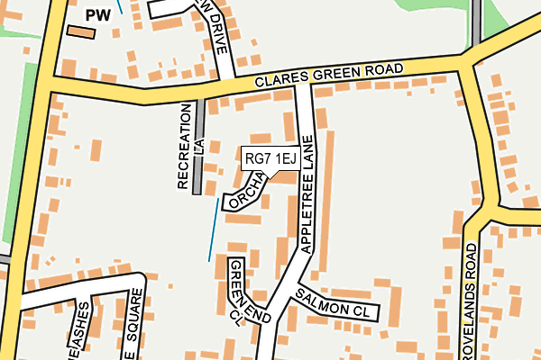 RG7 1EJ map - OS OpenMap – Local (Ordnance Survey)