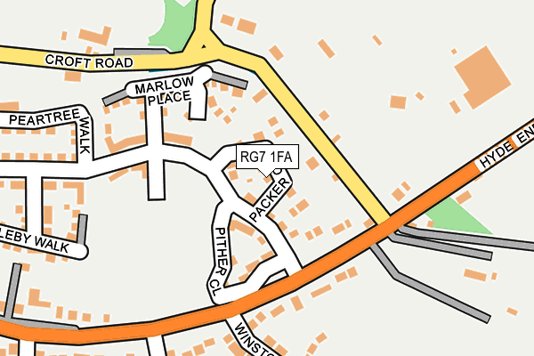 RG7 1FA map - OS OpenMap – Local (Ordnance Survey)