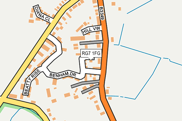 RG7 1FG map - OS OpenMap – Local (Ordnance Survey)