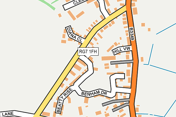 RG7 1FH map - OS OpenMap – Local (Ordnance Survey)