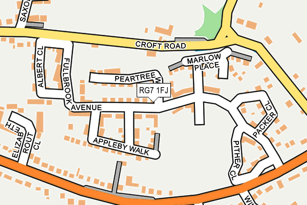 RG7 1FJ map - OS OpenMap – Local (Ordnance Survey)