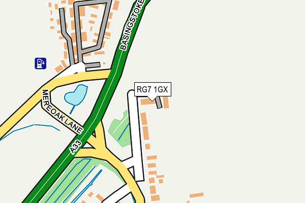 RG7 1GX map - OS OpenMap – Local (Ordnance Survey)