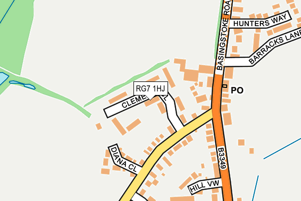RG7 1HJ map - OS OpenMap – Local (Ordnance Survey)