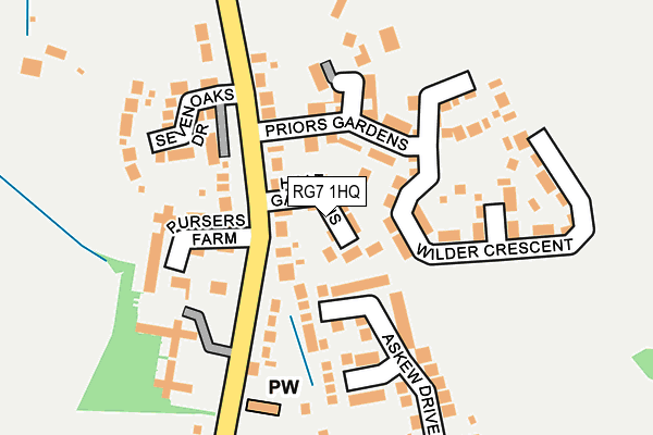 RG7 1HQ map - OS OpenMap – Local (Ordnance Survey)