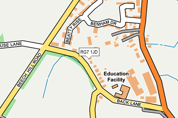 RG7 1JD map - OS OpenMap – Local (Ordnance Survey)