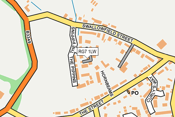 RG7 1LW map - OS OpenMap – Local (Ordnance Survey)