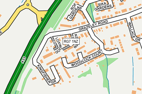RG7 1NZ map - OS OpenMap – Local (Ordnance Survey)