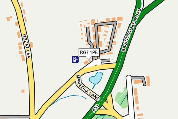 RG7 1PB map - OS OpenMap – Local (Ordnance Survey)