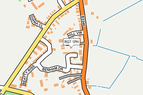 RG7 1PH map - OS OpenMap – Local (Ordnance Survey)