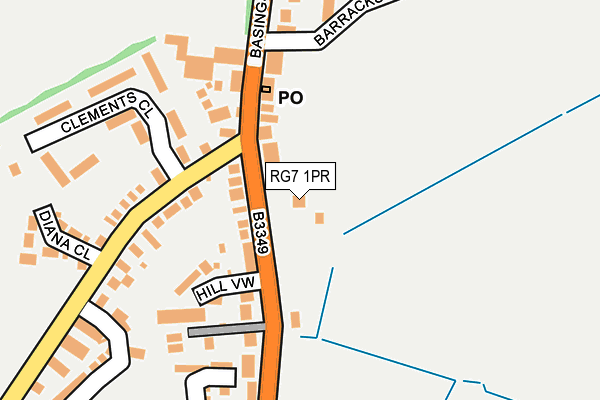 RG7 1PR map - OS OpenMap – Local (Ordnance Survey)