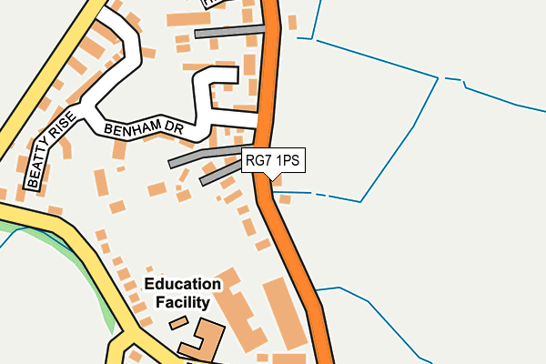 RG7 1PS map - OS OpenMap – Local (Ordnance Survey)