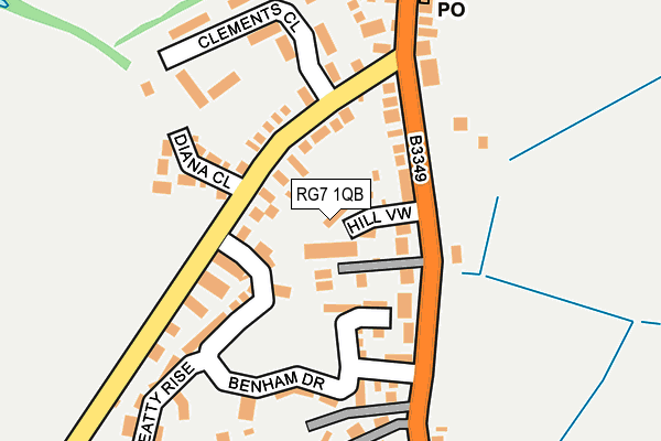 RG7 1QB map - OS OpenMap – Local (Ordnance Survey)