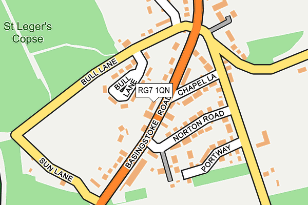 RG7 1QN map - OS OpenMap – Local (Ordnance Survey)