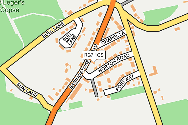RG7 1QS map - OS OpenMap – Local (Ordnance Survey)