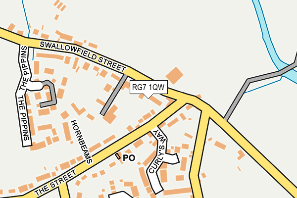 RG7 1QW map - OS OpenMap – Local (Ordnance Survey)