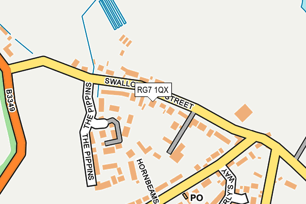 RG7 1QX map - OS OpenMap – Local (Ordnance Survey)