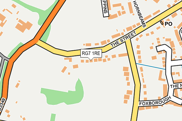 RG7 1RE map - OS OpenMap – Local (Ordnance Survey)