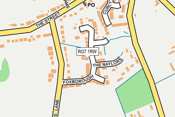 RG7 1RW map - OS OpenMap – Local (Ordnance Survey)