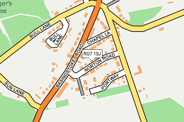 RG7 1SJ map - OS OpenMap – Local (Ordnance Survey)